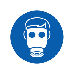 mandatory safety signs icon_fullface respiratory must be worn round shapes