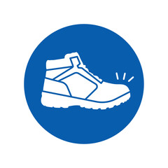 mandatory safety signs icon_wear safety shoes round shapes