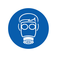 mandatory safety signs icon_wear vapor respiratory round shapes