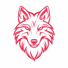 WOLF HEAD ICON LOGO VECTOR