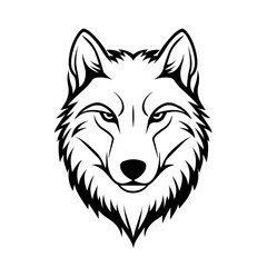 WOLF HEAD ICON LOGO VECTOR