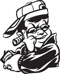 vector illustration of a cartoon knight