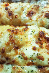 Close-up of Baked Cannelloni with Cheese