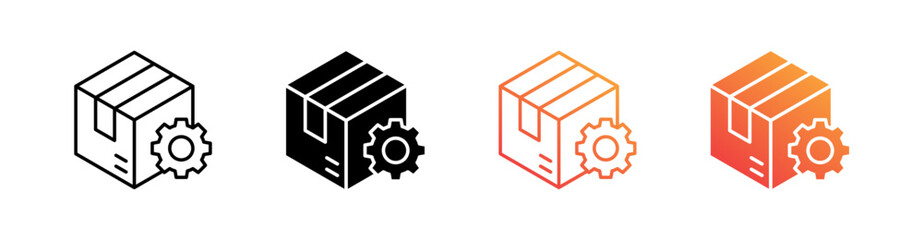 Product Development Multiple Style Icon Set Vector 