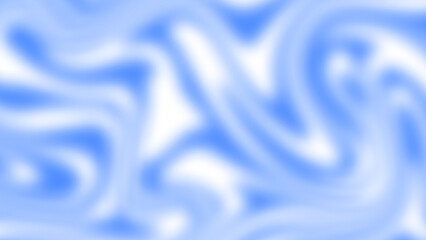 Blurred blue aesthetic abstract wave element on transparent background