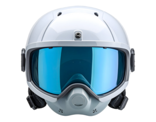 Modern futuristic helmet close up shot