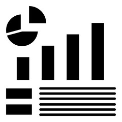 Data Literacy Glyph Icon Vector Illustration