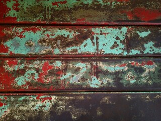 Texture of rusty metal with old paint for 3d background