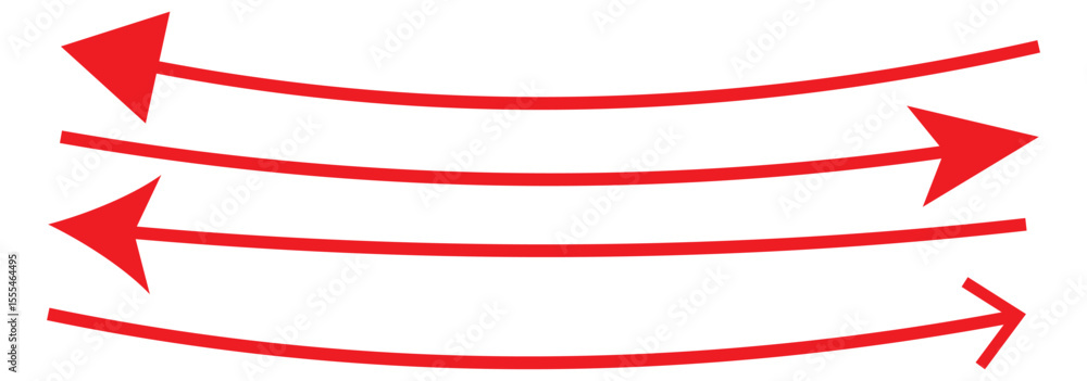 Poster long arrow vector. flat style arrow symbol. vector illustration. long curve arrow icon.
