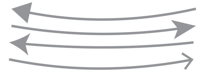 Long Arrow Vector. Flat Style Arrow Symbol. Vector Illustration. Long curve arrow icon.