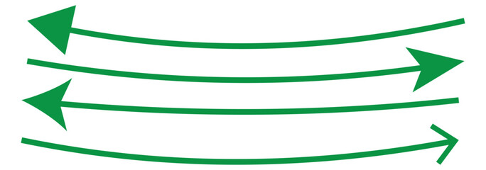 Long Arrow Vector. Flat Style Arrow Symbol. Vector Illustration. Long curve arrow icon.