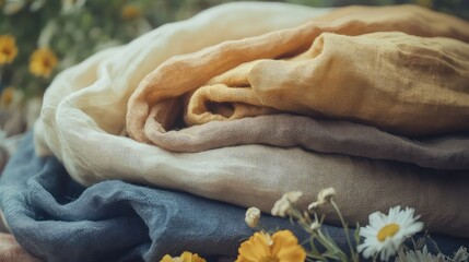 Natural dyeing fabric with plant pigments drying textiles and artisan process perfect for eco-craft and handmade content