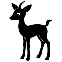 Gazelle on white background