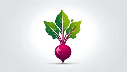 Vibrant Beetroot Illustration Fresh Veggie for Healthy Eating with Isolated Design.