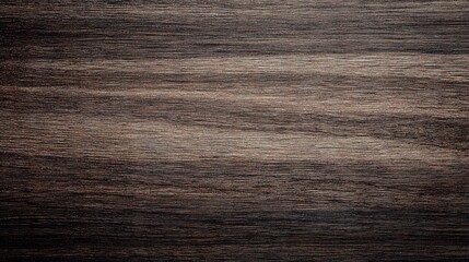Dark wood texture with natural grain, warm brown tones on minimalist surface. Organic simplicity and timeless elegance.
