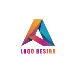 Elegant and creative letter A vector emblem logo