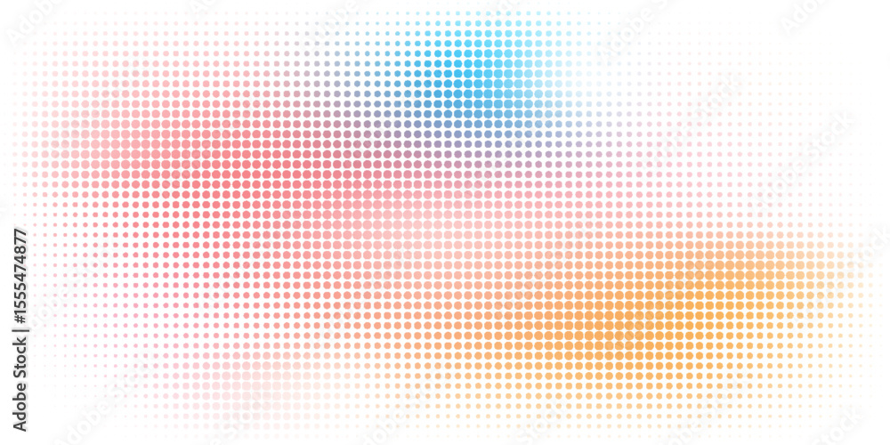 Aufkleber gradient halftonevibrant abstract image featuring a pattern with multicolored dots, creating dynamic
