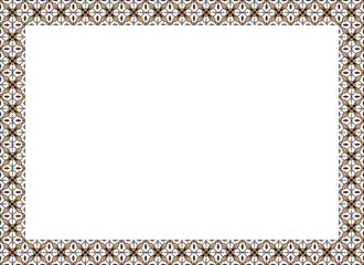 Obraz premium Batik pattern certificate border
