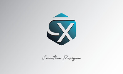CX Creative Polygon Logo – Modern Negative Space Letter mark with Geometric Hexagon Shape for Futuristic Branding, Corporate Identity & Tech Design


