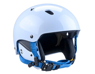 Fototapeta premium Isolated white helmet with blue strap