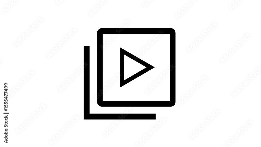 Poster modern youtube play icon animation for media controls. glowing youtube play icon animation . animate