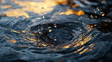 Oil bubbles on water with color shimmer abstract layer and surface lightplay perfect for pollution or creative visuals