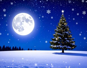 Snowy Christmas night