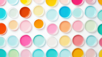 Bacteria, Colorful top-down view of vibrant bacterial colonies in a detailed scientific image for educational use.