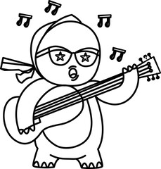 vector illustration of a cartoon character