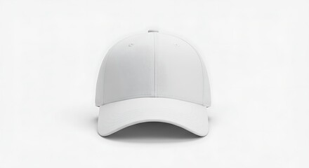Classic white Baseball Cap Comfortable, Stylish Headwear isolated on white background