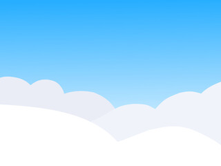 Obraz premium シンプルな空と雲の背景