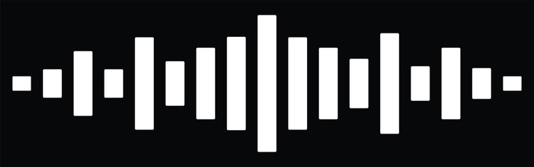 White Sound wave icon. Sound wave, Vector-EPS 10