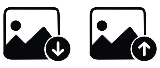 Gallery icon vector set collection for web. Image outlined icon vector collection. 