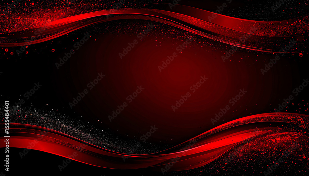 Poster vibrant abstract red waves create a dynamic background with splashes of color, enhancing visual appe