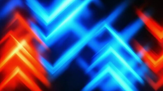 Abstract blue and red zig-zag lines