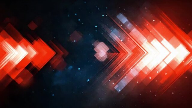 Abstract Red chevrons on dark