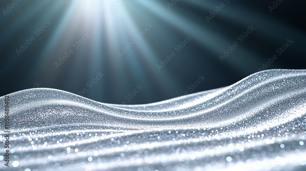 Poster A mesmerizing display of shimmering waves, capturing light and texture in an abstract representation of natural beauty.