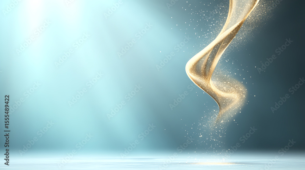 Aufkleber a mesmerizing swirl of golden light dances through the air, creating a magical atmosphere filled wit