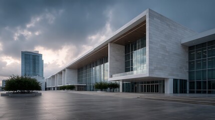 Modern convention center view