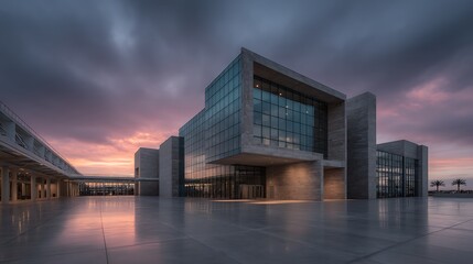 Modern convention center view