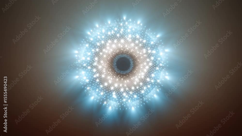 Poster light patterns create mesmerizing cosmic effect in dark space generative ai
