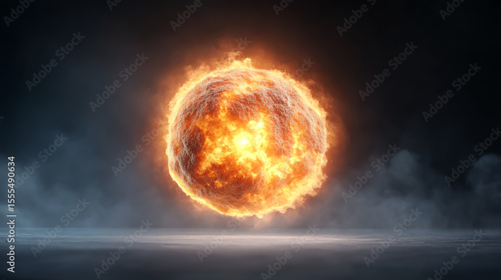 Poster an explosive burst representing energy and power, surrounded by swirling smoke. perfect for themes o