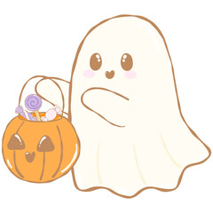 Girly Ghosts Halloween Clipart, Cute Halloween Ghost Clipart