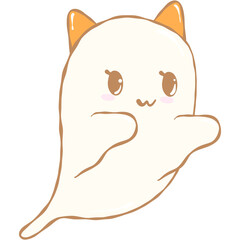 Girly Ghosts Halloween Clipart, Cute Halloween Ghost Clipart