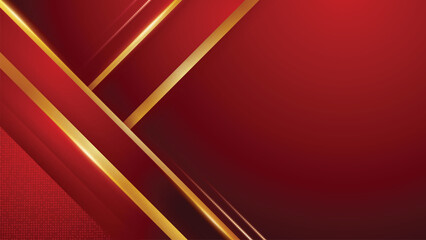Fototapeta premium Red and Gold Gradient Vector Background 