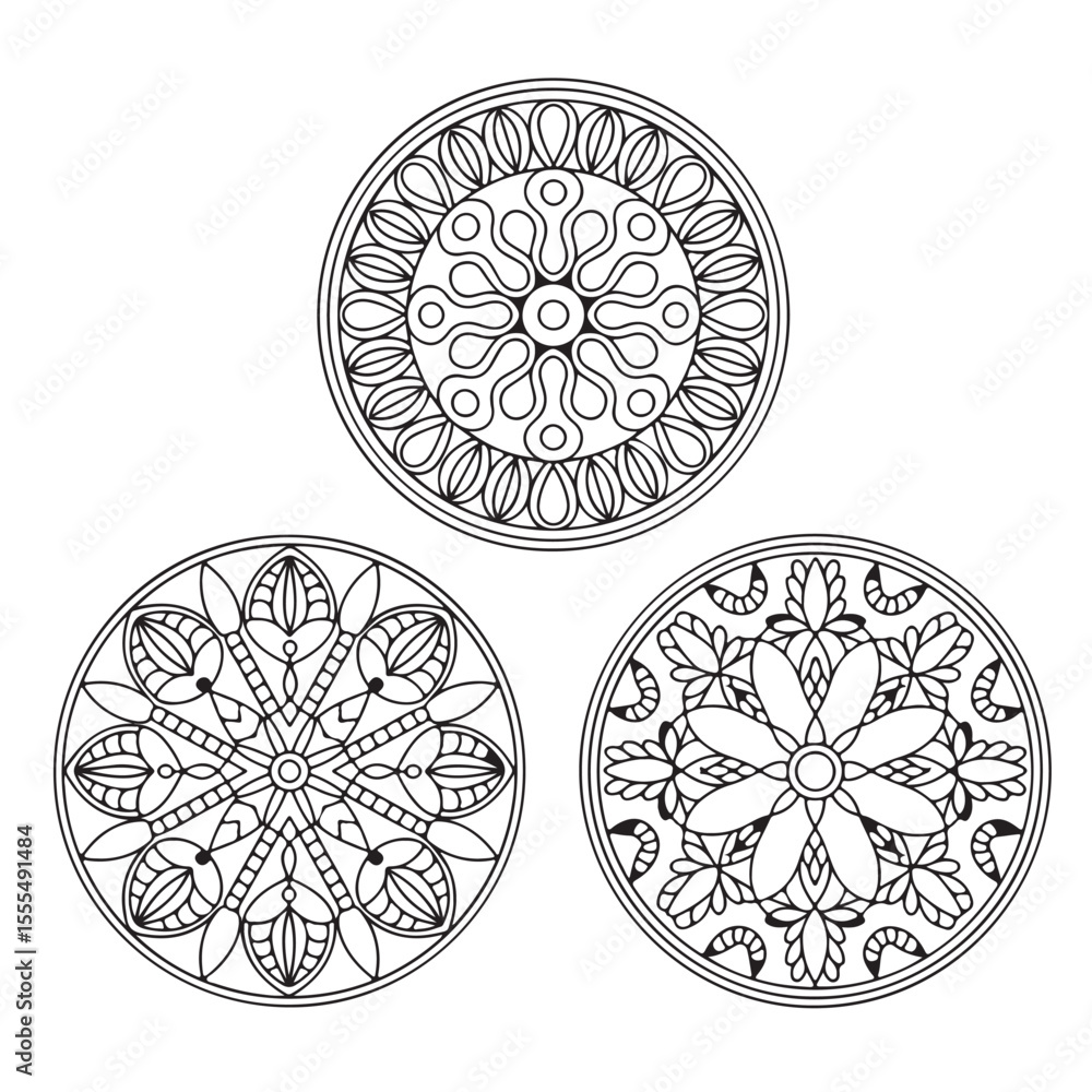 Poster circular pattern in the form of a mandala.mandala pattern designs.ornamental luxury mandala pattern 