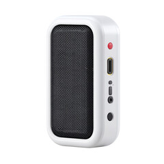 Obraz premium Compact Portable Speaker with Mesh Grill and Control Buttons for Personal and Outdoor Use