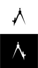 silhouette drawing compasses transparent