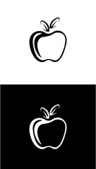apple silhouette flat design