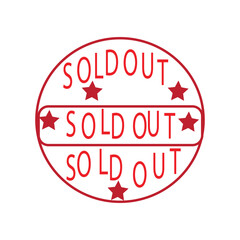 sold out icon vector illustration indicates that the product or item is no longer available